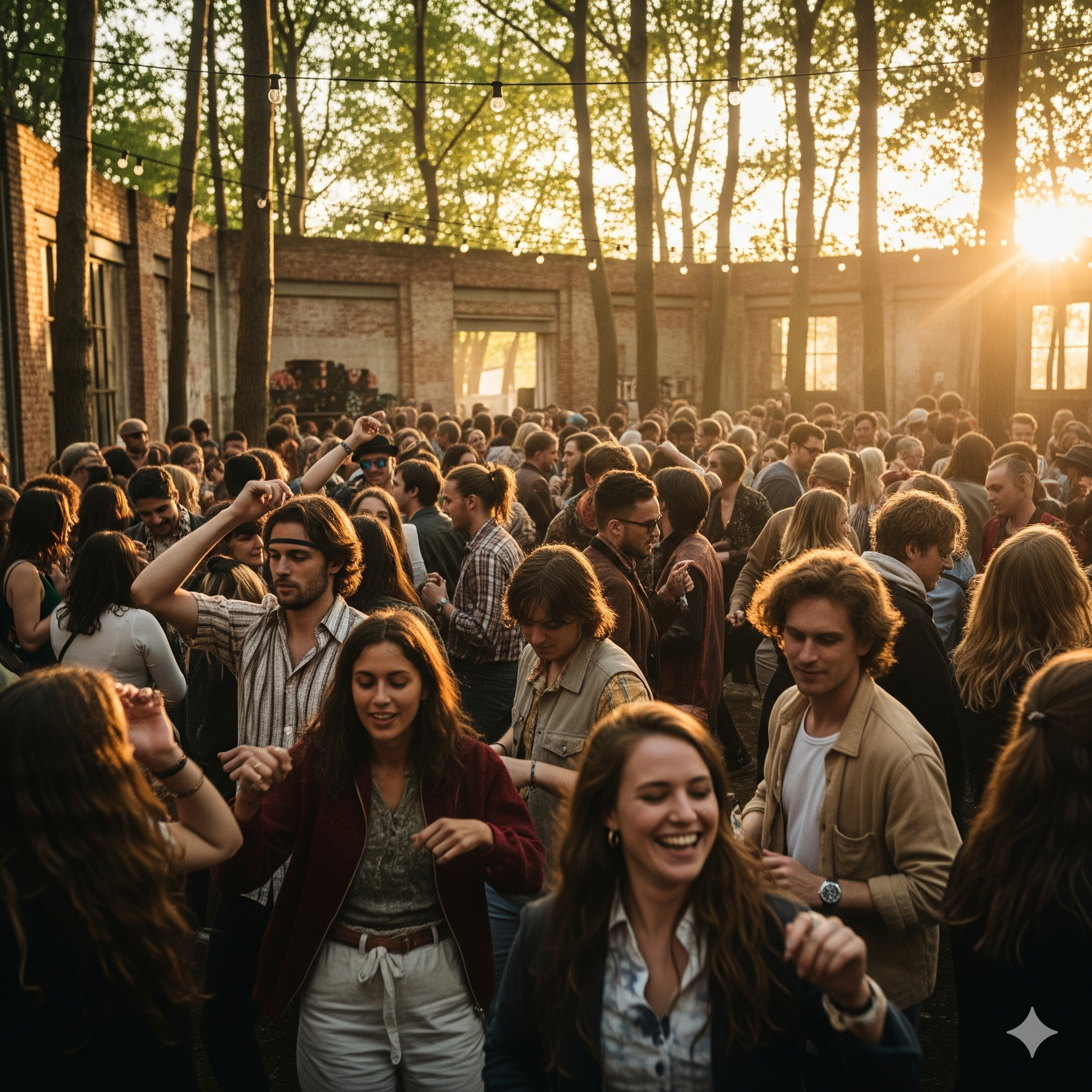 The 10 Best Electronic Music Festivals in the World (2025/2026 Guide) 2 A crowd dancing in an open-air setting at a European summer festival with a cool, underground vibe.