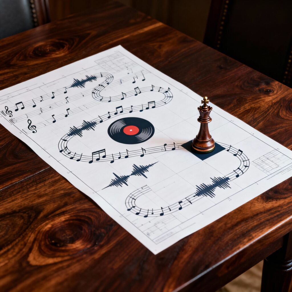 A strategic blueprint showing the 3-step process to get signed to a record label.